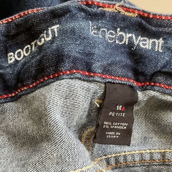 LANE BRYANT BOOTCUT JEANS 14 P - Picture 5 of 6